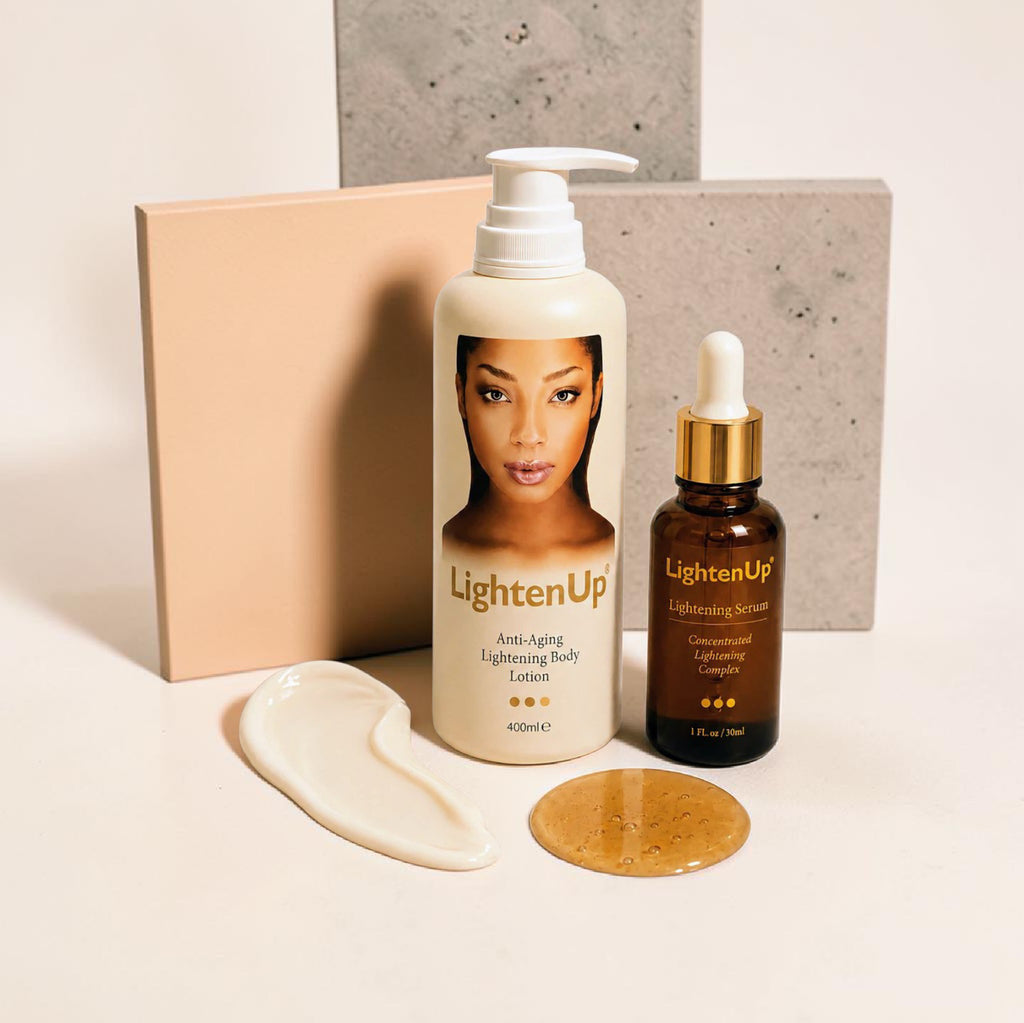 LightenUp Anti-Aging Lightening Body Lotion 400ml & Serum 1oz Set