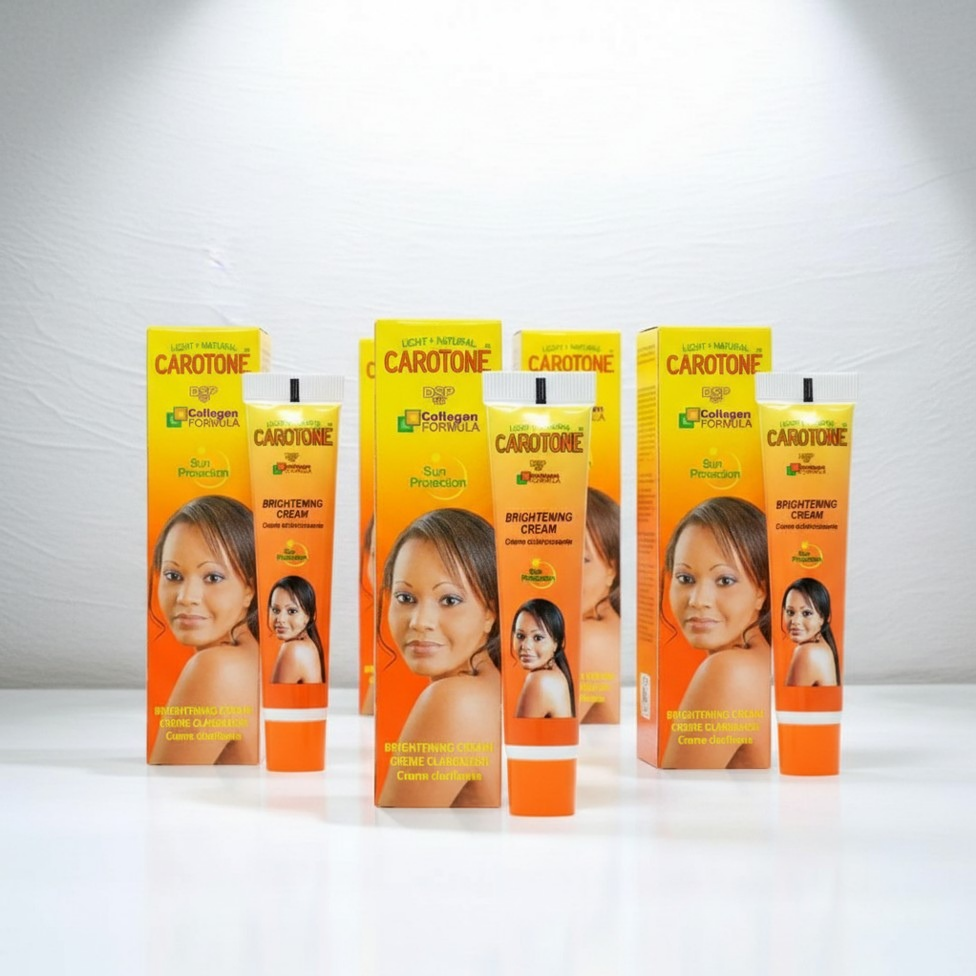 6-Pack Carotone Light & Natural Brightening Cream Tube — 1oz | Fades Dark Spots, Brighten & Evens Skintone
