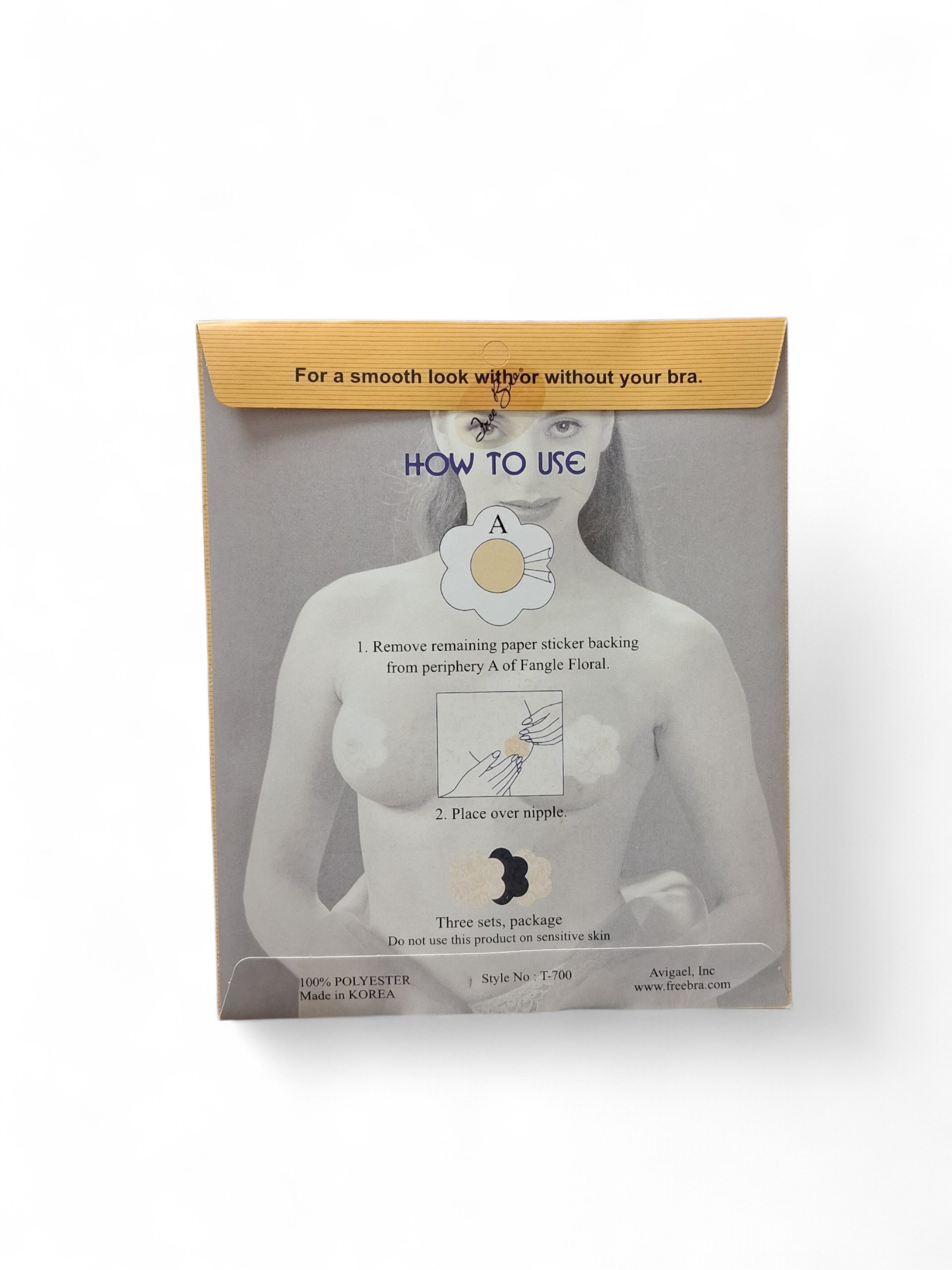 3-Pair Fangle Floral to Place over Nipple with three Color shades