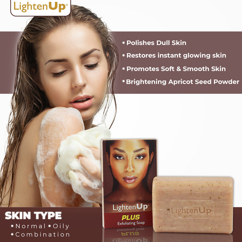 LightenUp Plus Shea Butter Exfoliating Soap - 200g