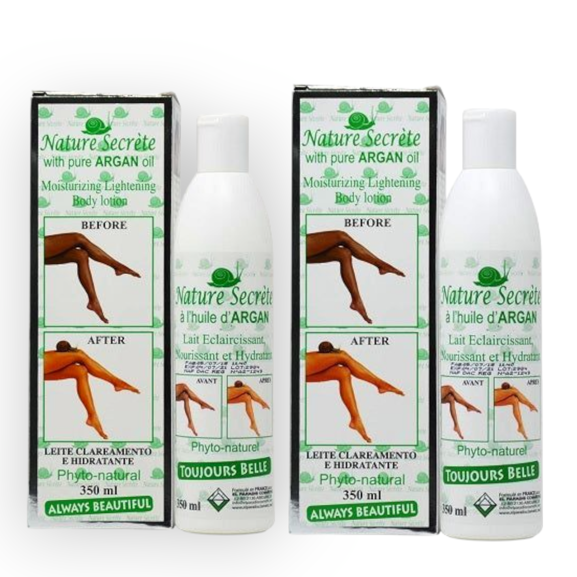 2-Pk Nature Secret with Pure Argan Oil Moisturizing Lightening Body Lotion - 350ml
