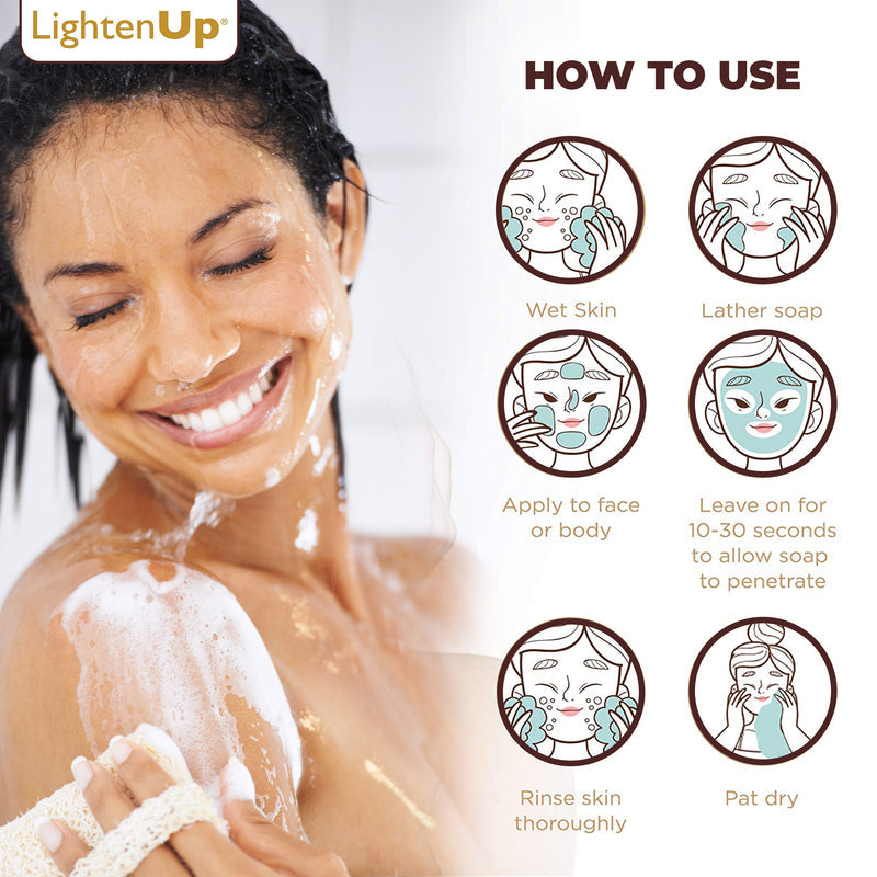 LightenUp Plus Shea Butter Exfoliating Soap - 200g