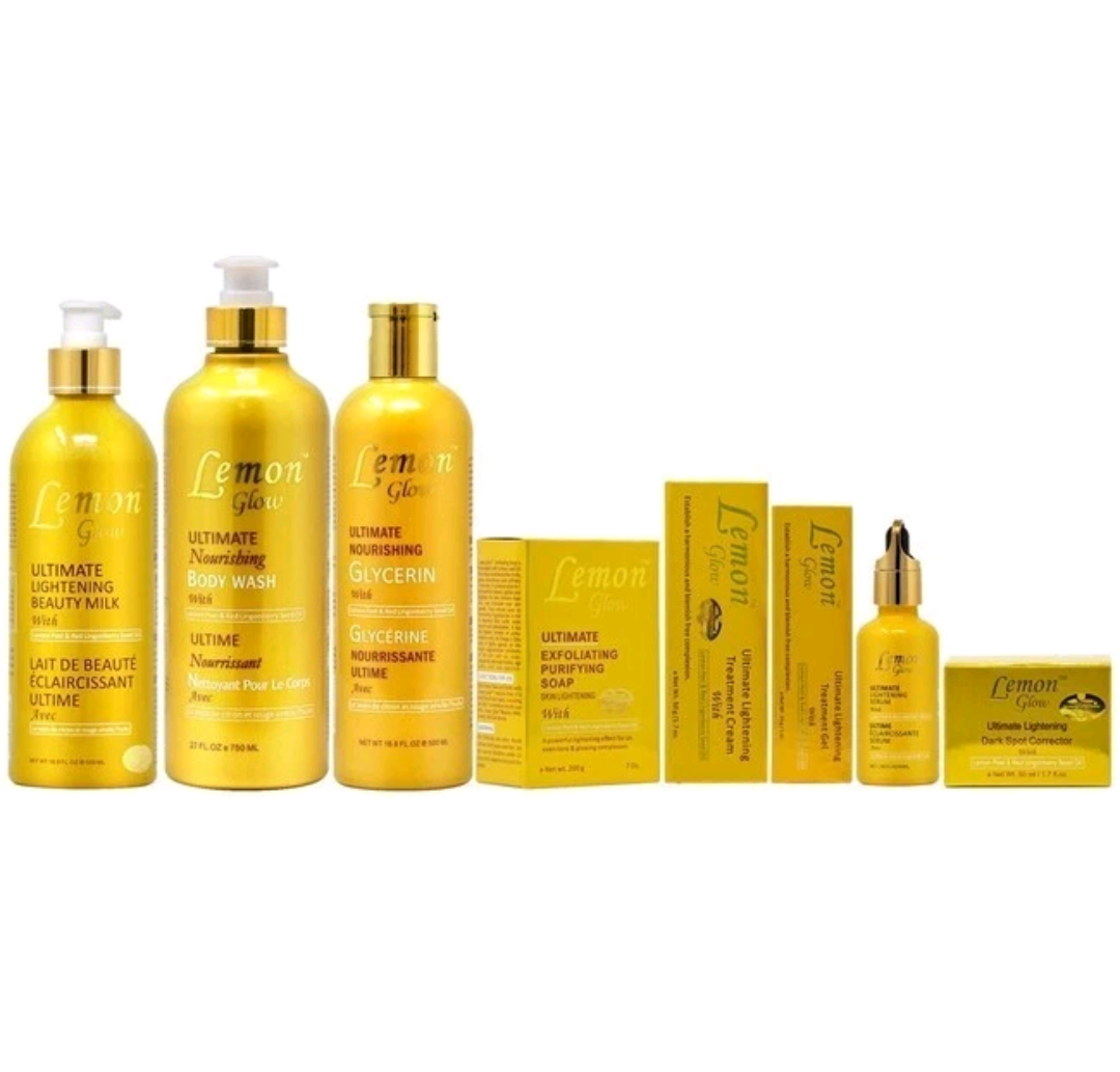 8-Pc Lemon Glow Ultimate Lightening Beauty Skincare Set