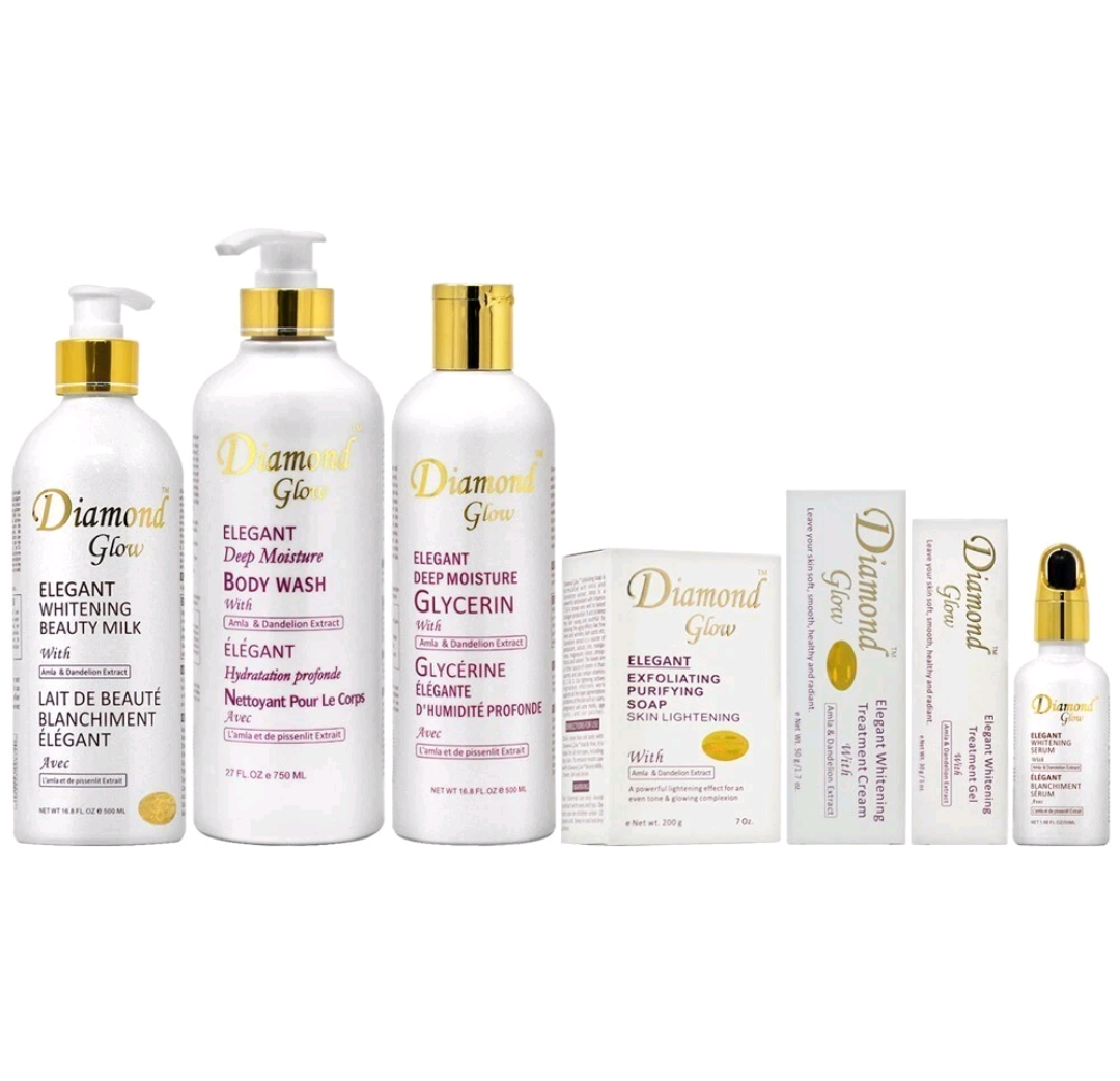 7-PC Diamond Glow Elegant Whitening Beauty Skincare Set