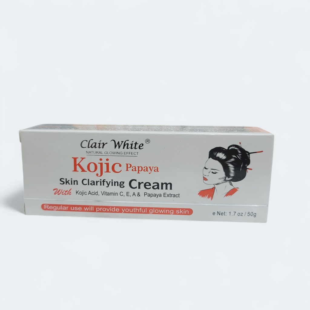 Clair White Kojic Papaya Skin Clarifying Lightening Lotion 500ml, Tube Cream 1.7oz, and Serum 1.66oz