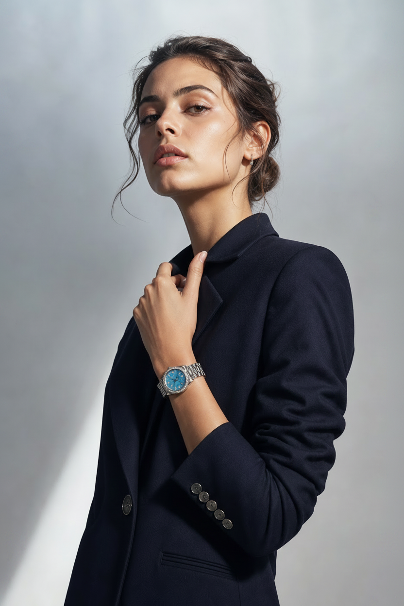 Rolex SUPER—CLONE Ladies Day-Date 36 mm Turquoise Dial - (PRE-OWNED)