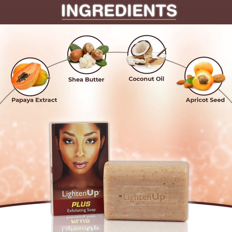 LightenUp Plus Shea Butter Exfoliating Soap - 200g
