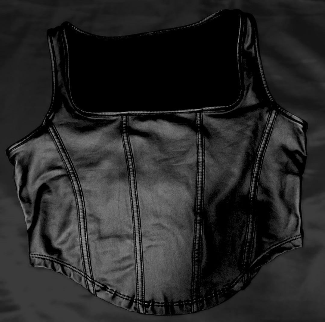 Faux leather top Sleeveless Top Size - Small