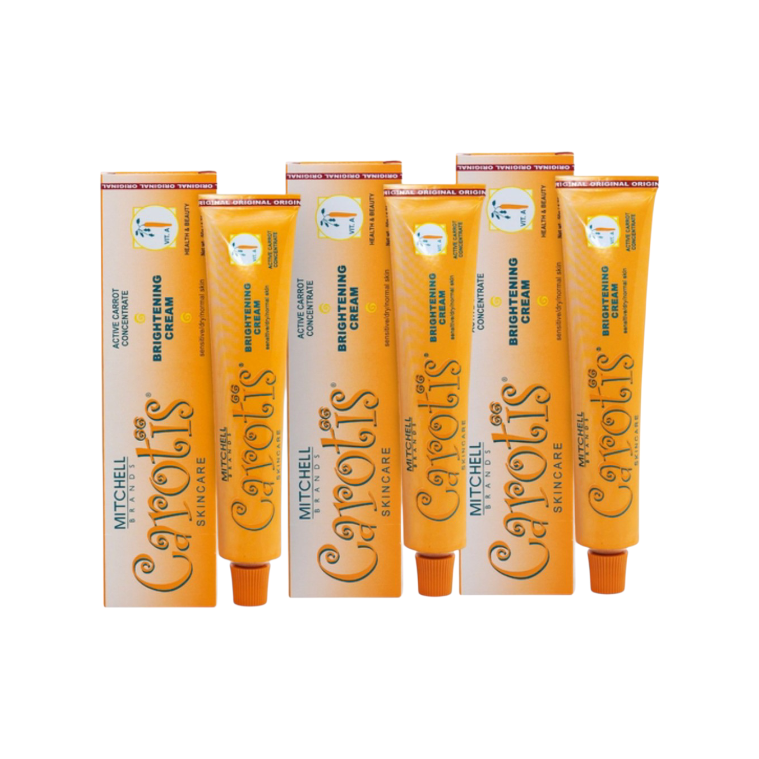 3-PK Carotis Skincare Active Carrot Concentrate Brightening Cream Tube - 1.76 oz