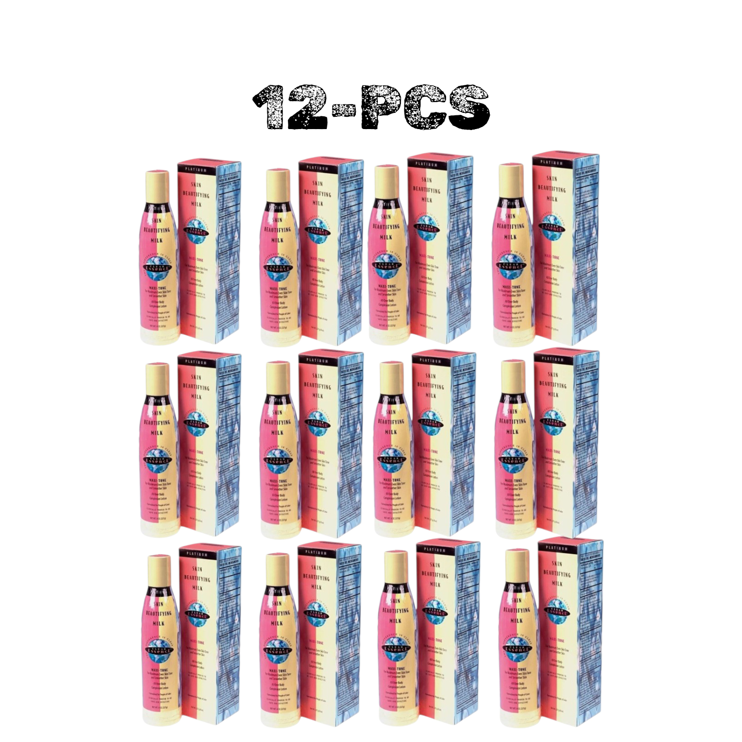12-PK Clear Essence Maxi-Tone Skin Beautifying Milk - 8oz