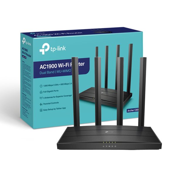 TP-Link Archer C80 | AC1900 3-Stream Smart Wifi Router