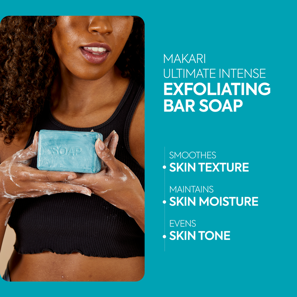 Makari Blue Crystal Ultimate Intense Skin Reviving Body Lotion 16.8 oz & Bar Soap 7 oz Set