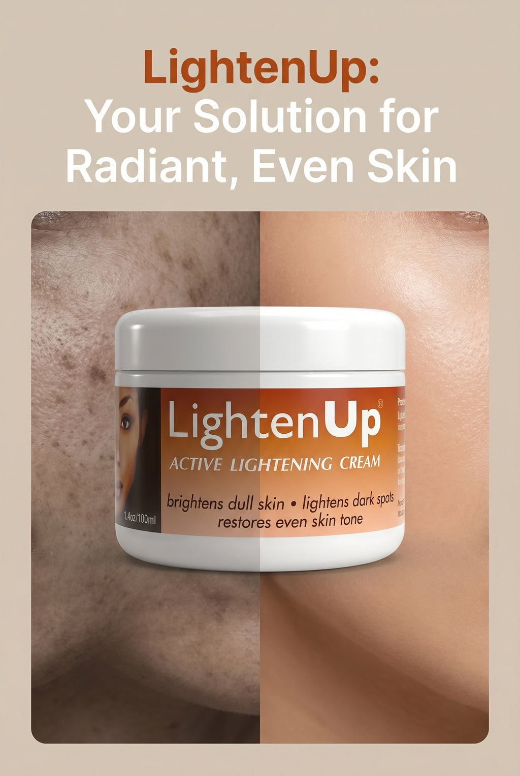 LightenUp Active Lightening Body Cream 3.4 oz